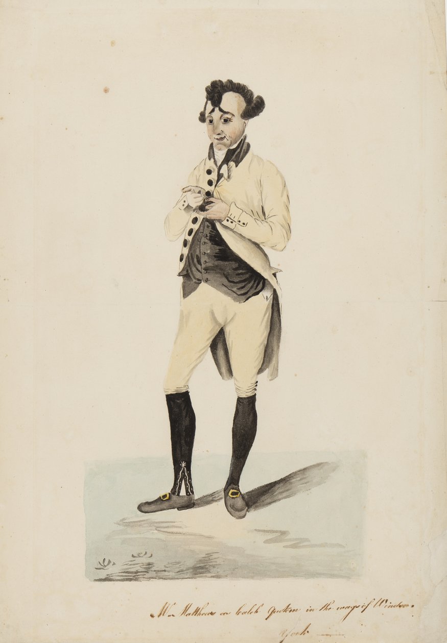Matthews先生作为Caleb在约克的Wags of Wsor，1820年 作者 英语学校