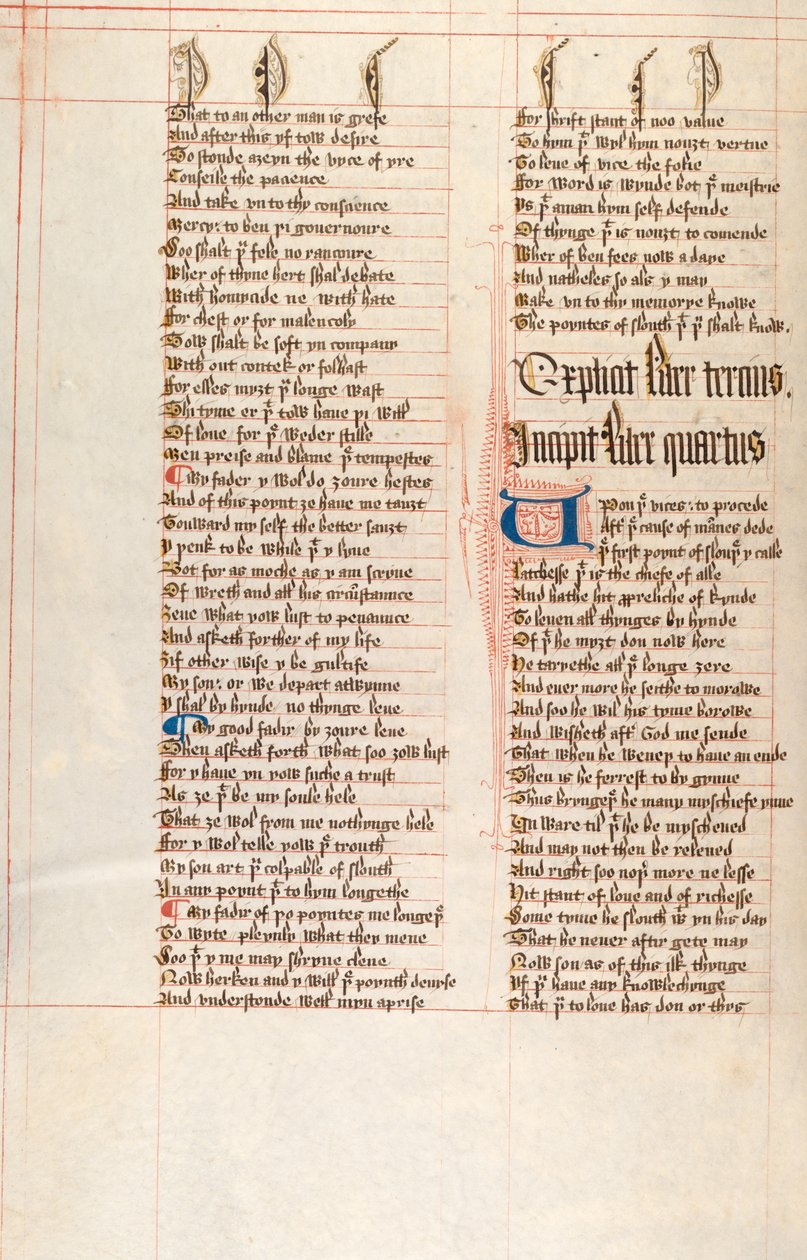 Ms326 f66v，John Gower的Confessio Amantis（牛皮纸笔墨水） 作者 英语学校
