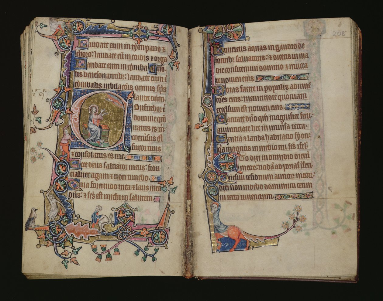 Ms 1-2005，ff.207v-208r：Isaiah祈祷，历史从Macclesfield Psalter开始，使用Sarum，East Anglia，c.1330 作者 英语学校