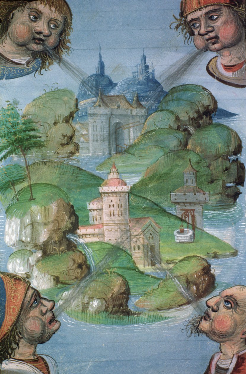 亨特女士9 f.47v City，来自Hunterian Psalter，c.1170 作者 英语学校