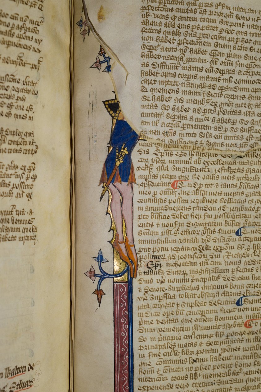New Coll 242女士，f.178r，Walter Burley关于亚里士多德政治的评论（牛皮纸上的钢笔和墨水） 作者 英语学校