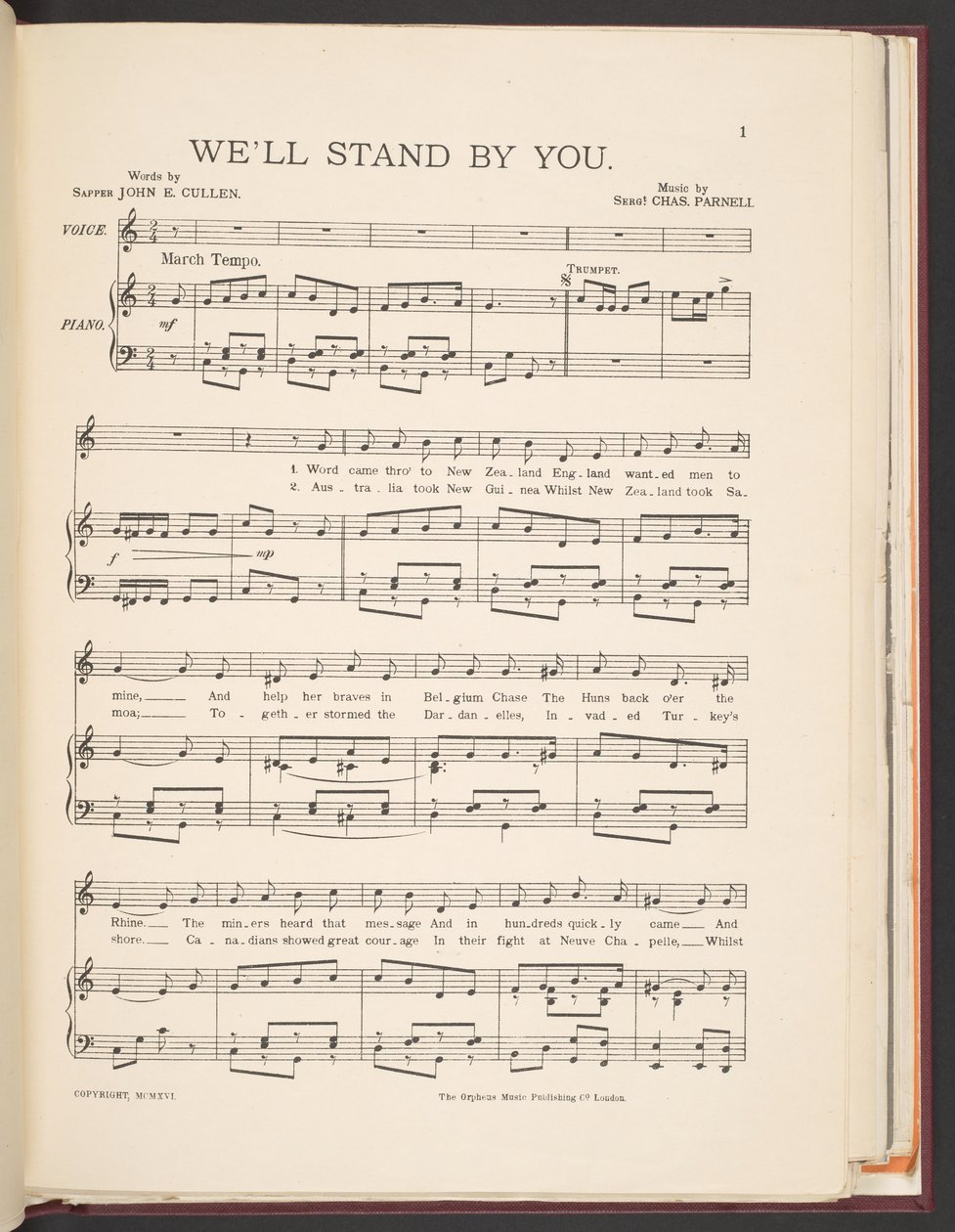 John E. Cullen 和 Chas.帕内尔，第 1 页，约 1916 年（印刷品） 作者 英语学校