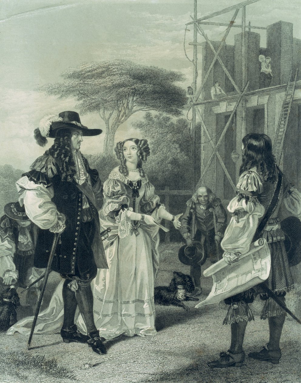 Nell Gwynn说服查理二世建立医院， 作者 英语学校
