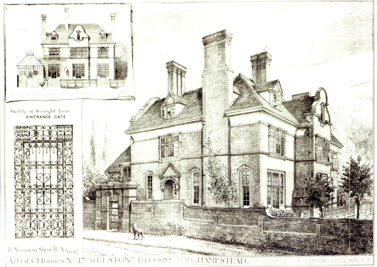 1882年2月10日，建筑新闻，圣约翰大道凯尔斯顿17号 作者 英语学校