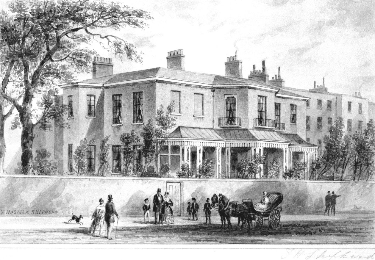1850年Camelford House的西北视图 作者 英语学校