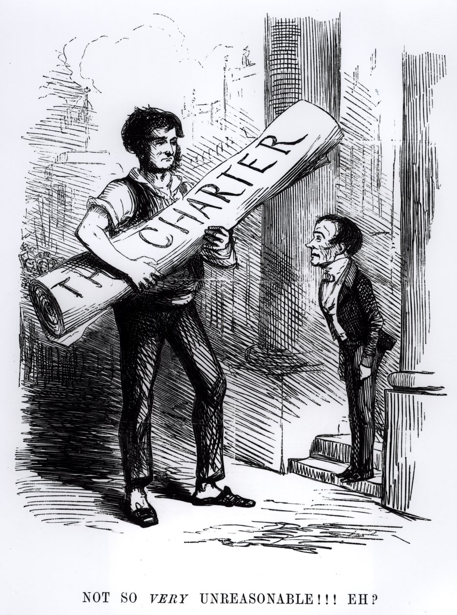 “不是那么不合理，呃”，1848年Punch杂志的卡通片（版画）（bw照片） 作者 英语学校