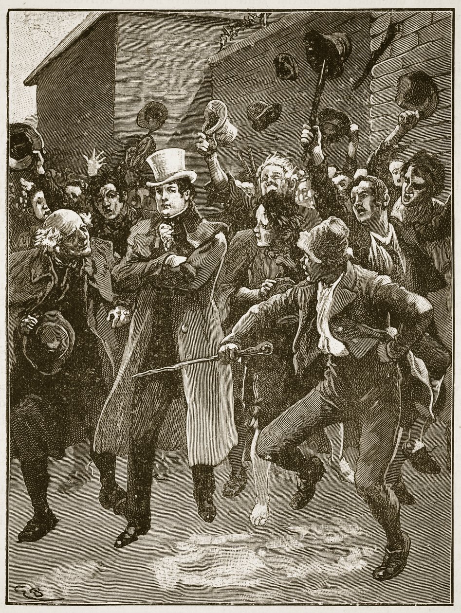 OConnell从监狱回家，插图来自Cassells Illustrated History of England（sepia photo） 作者 英语学校