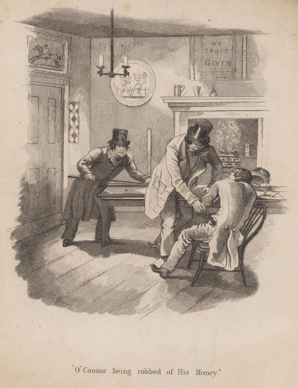 奥康纳的钱被抢走：帕特里克-奥康纳被谋杀时的场景（雕刻） 作者 英语学校