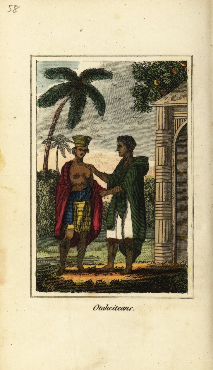 Otaheiteans 或波利尼西亚塔希提岛的当地人 作者 英语学校