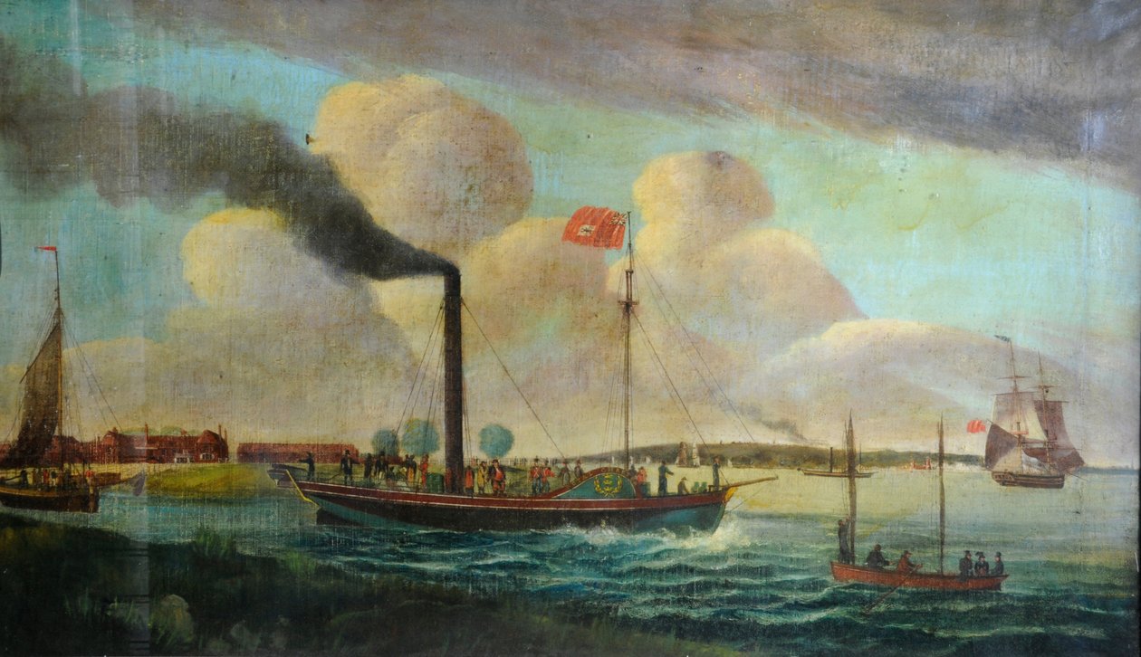 附：巴顿水边的皇家宪章，约 1850 年（布面油画） 作者 英语学校