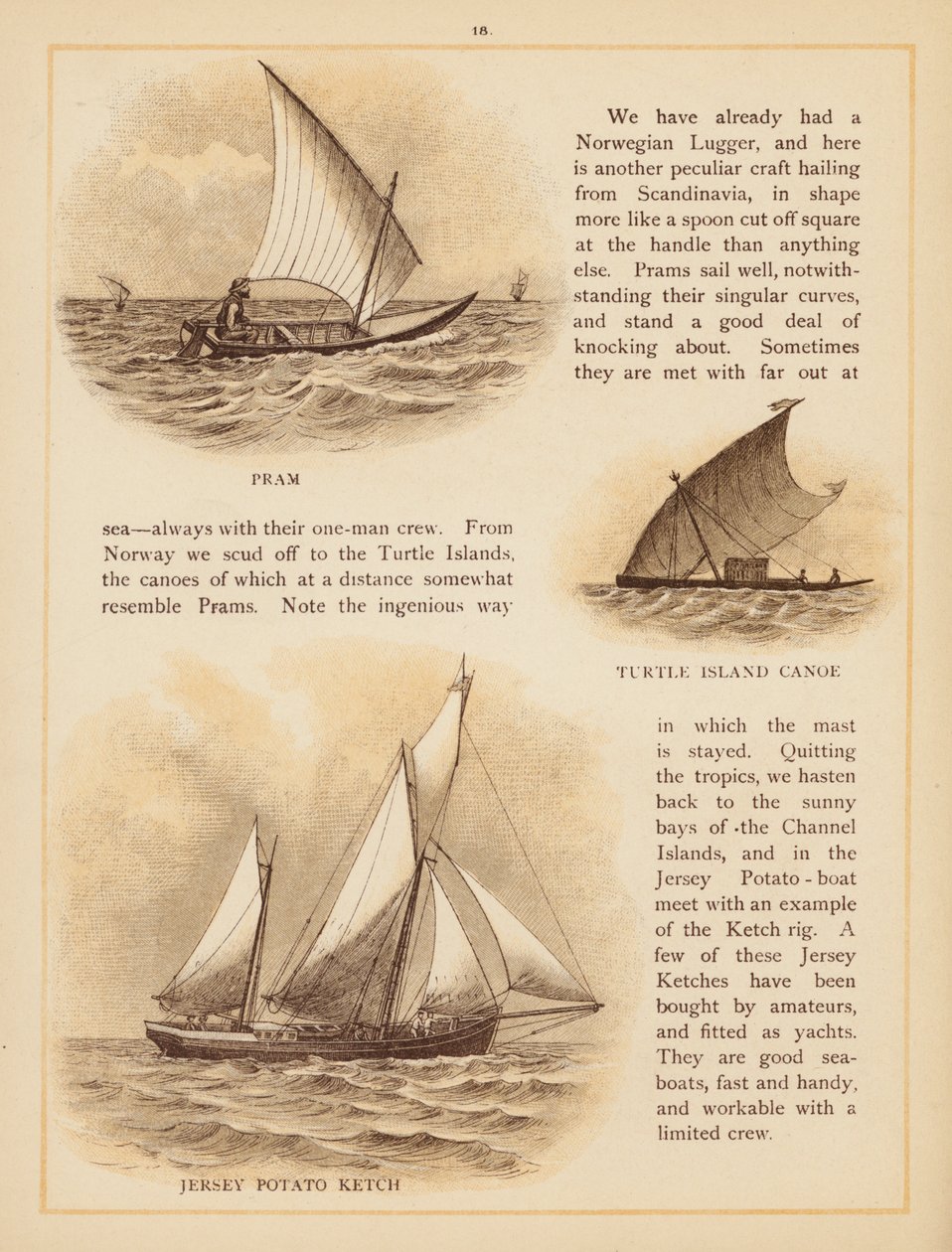 世界之舟》中的一页，19 世纪末（彩色石版印刷）。 作者 英语学校