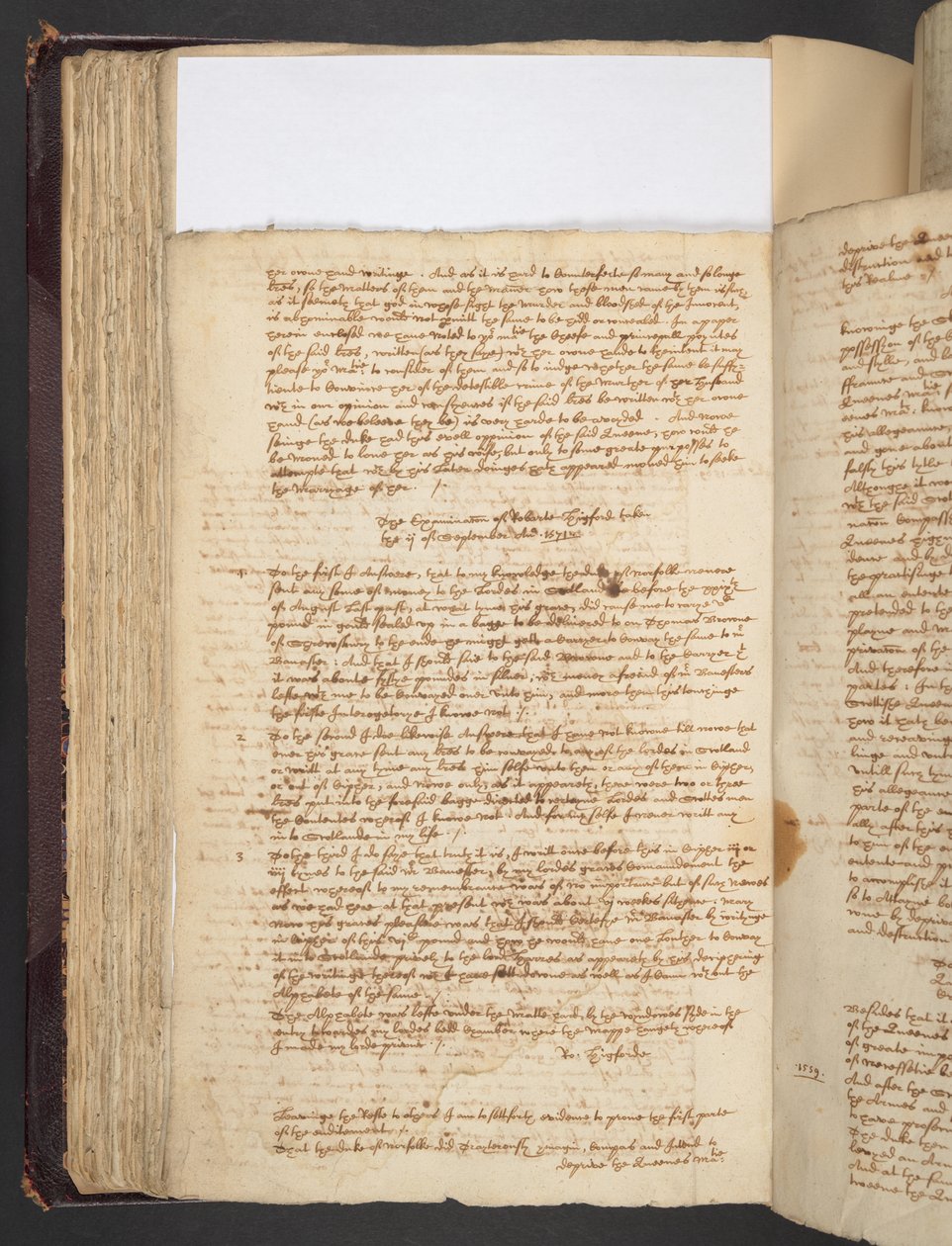 与苏格兰女王玛丽有关的文件，哈雷 MS 290 f.115v，约 1550-1650 年（纸上钢笔和墨水） 作者 英语学校