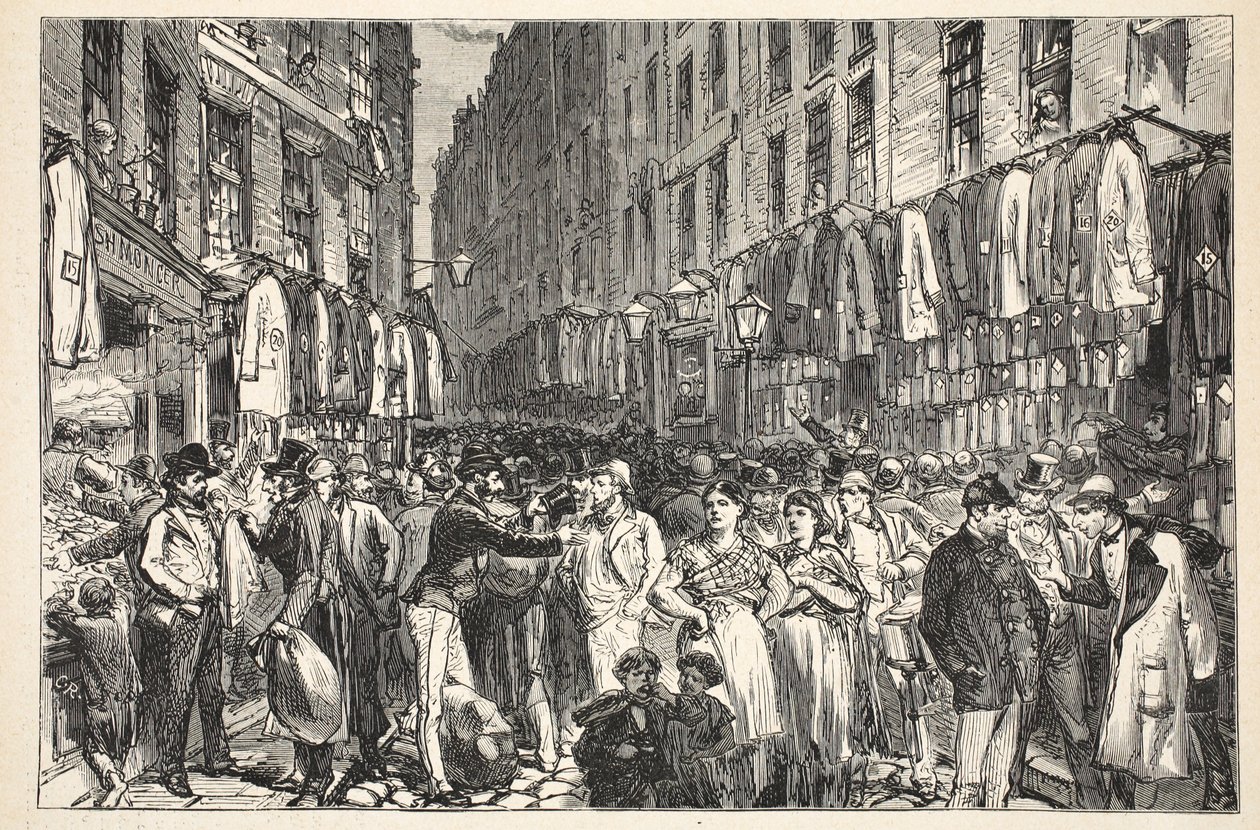 衬裙巷（米德尔塞克斯街），1870年 作者 英语学校