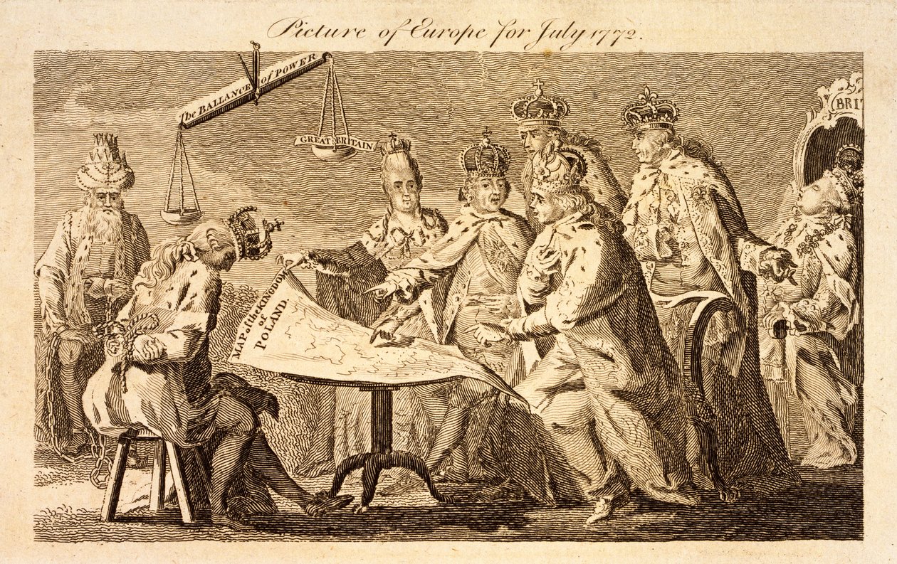 1772 年 7 月的欧洲图片，约 1772 年（雕刻） 作者 英语学校