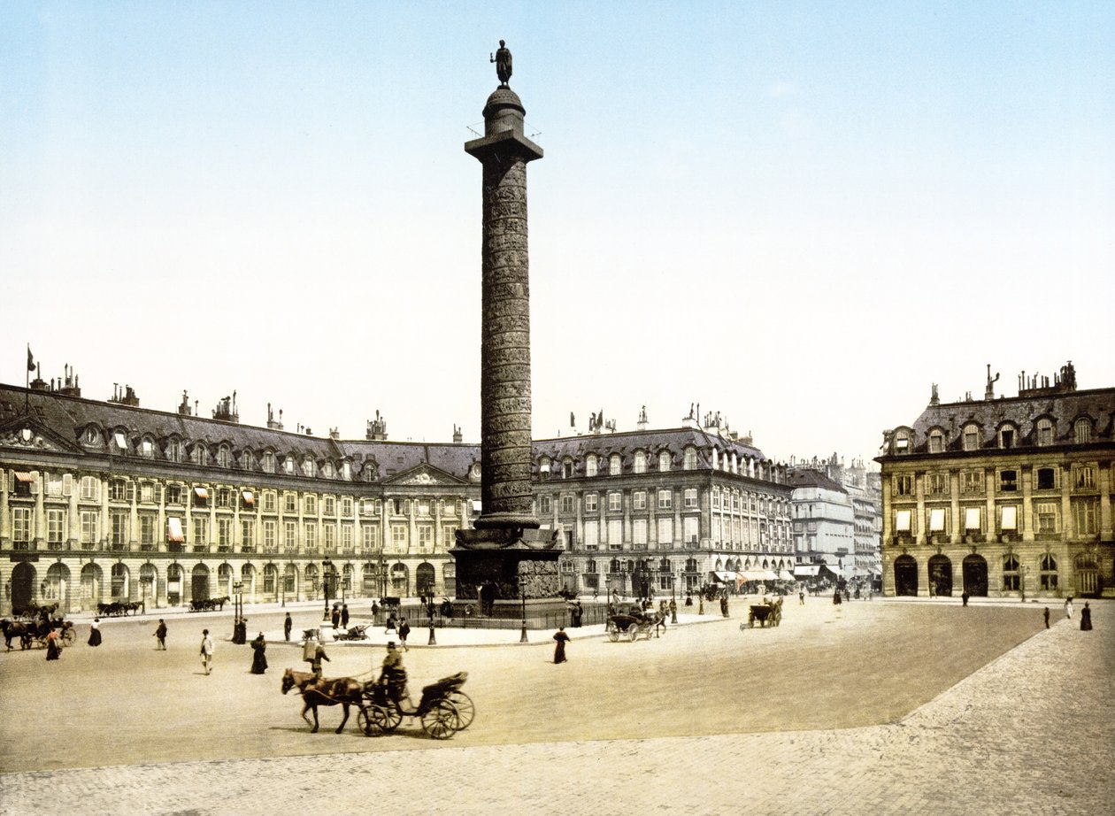巴黎Place de la Colonne Vendome（手工彩色照片） 作者 英语学校