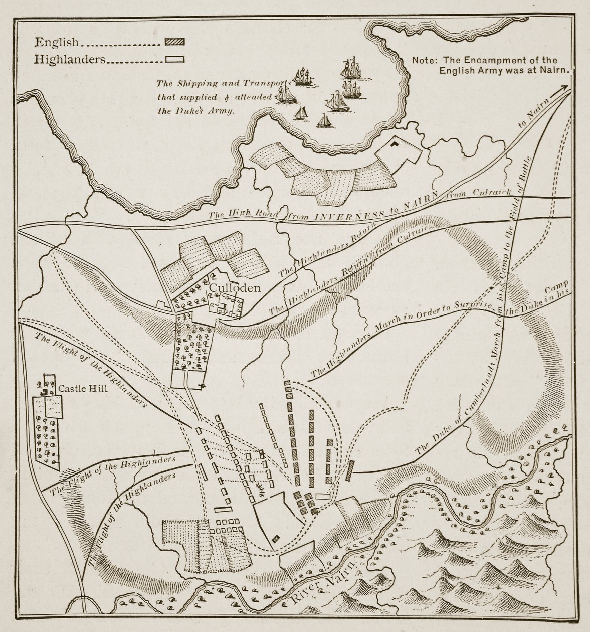 1746年4月16日，卡洛登战役计划 作者 英语学校