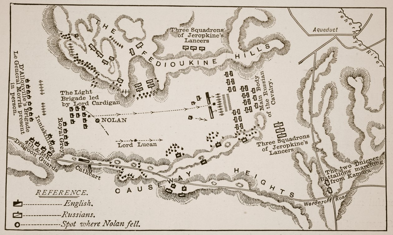 1854年10月25日巴拉克拉瓦轻型旅的指控计划 作者 英语学校