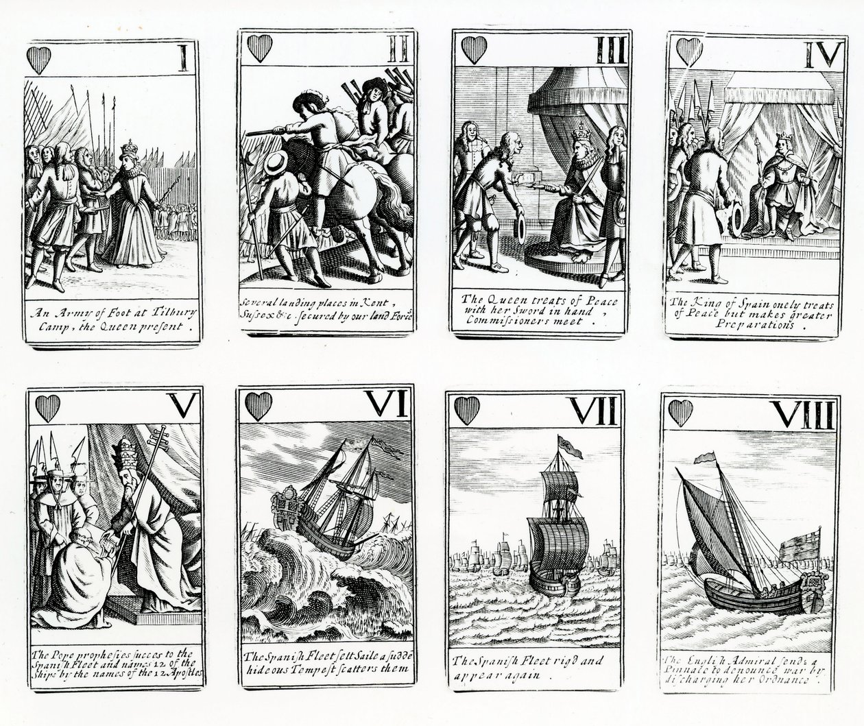 扑克牌描绘了1699年西班牙无敌舰队的事件 作者 英语学校