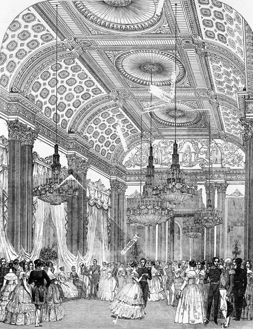 波尔卡舞在1848年白金汉宫的一个州球 作者 英语学校