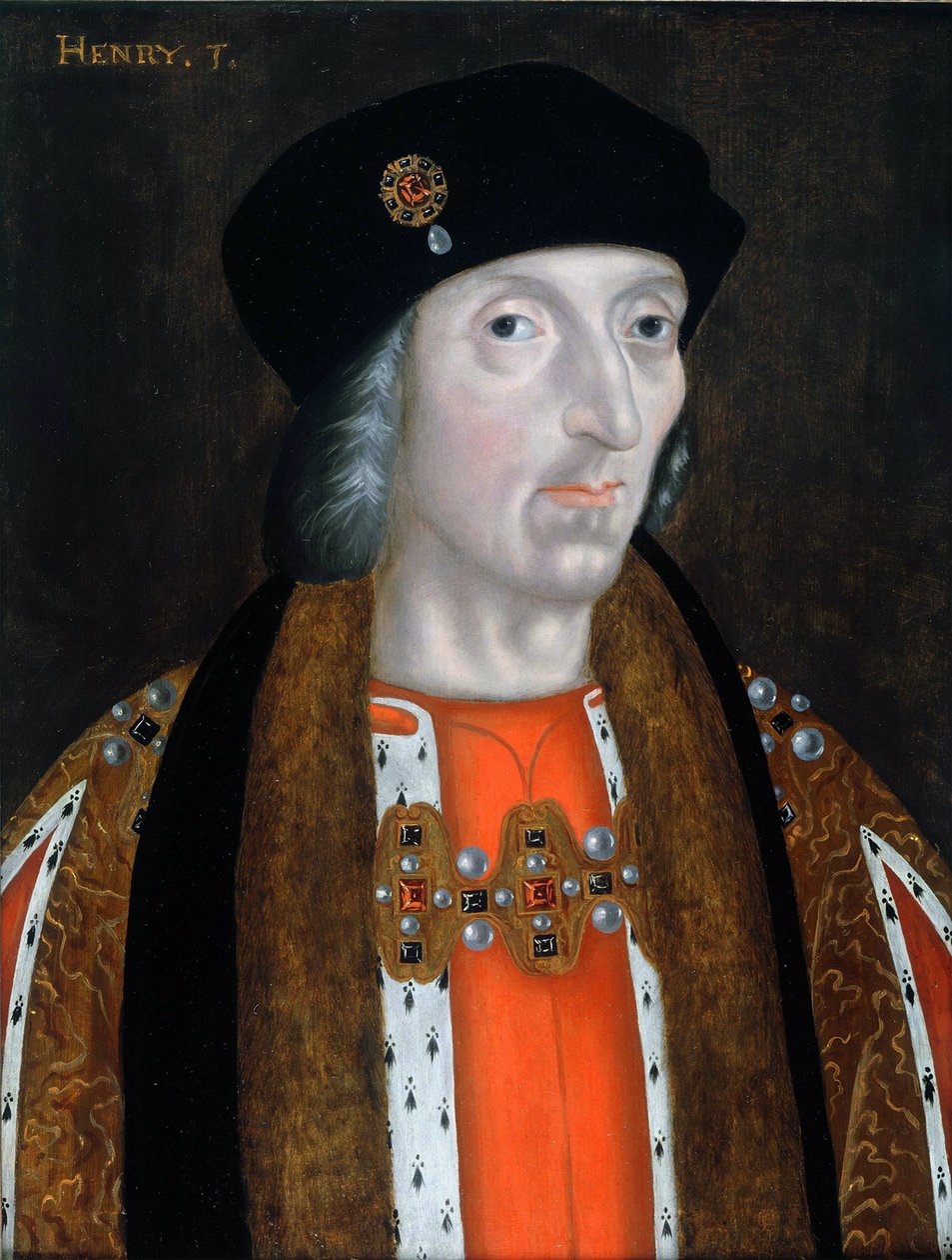 "英国国王亨利七世肖像（1457-1509 年）英国学院派绘画 私人收藏 作者 英语学校