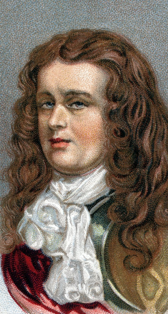 Portrait of Admiral Robert Blake -Portrait of Robert Blake (1599-1657), English Admiral - From series “” Leaders of Men”” - Chromolithography - English School, 20th century - 作者 英语学校