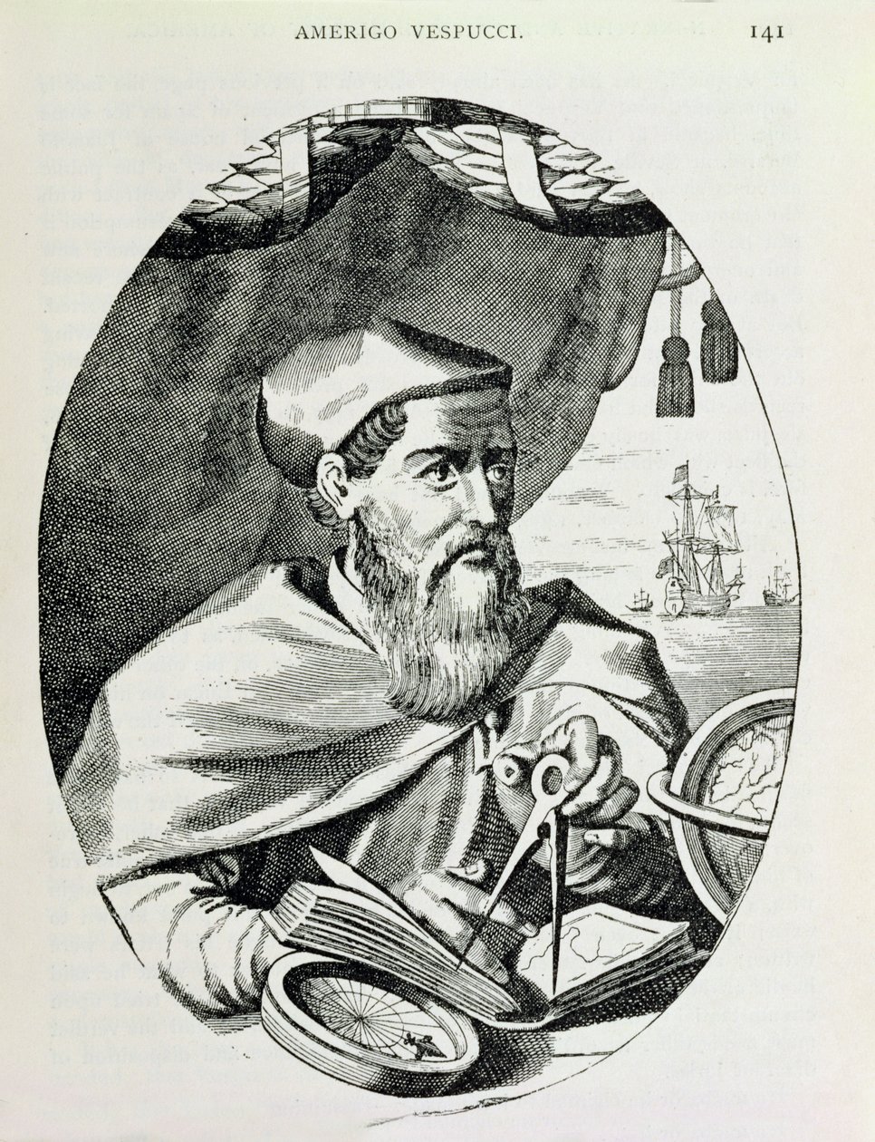 美国叙事与批评历史中的Amerigo Vespucci（1454-1512）肖像，由Justin Winsor编辑，1886年伦敦 作者 英语学校