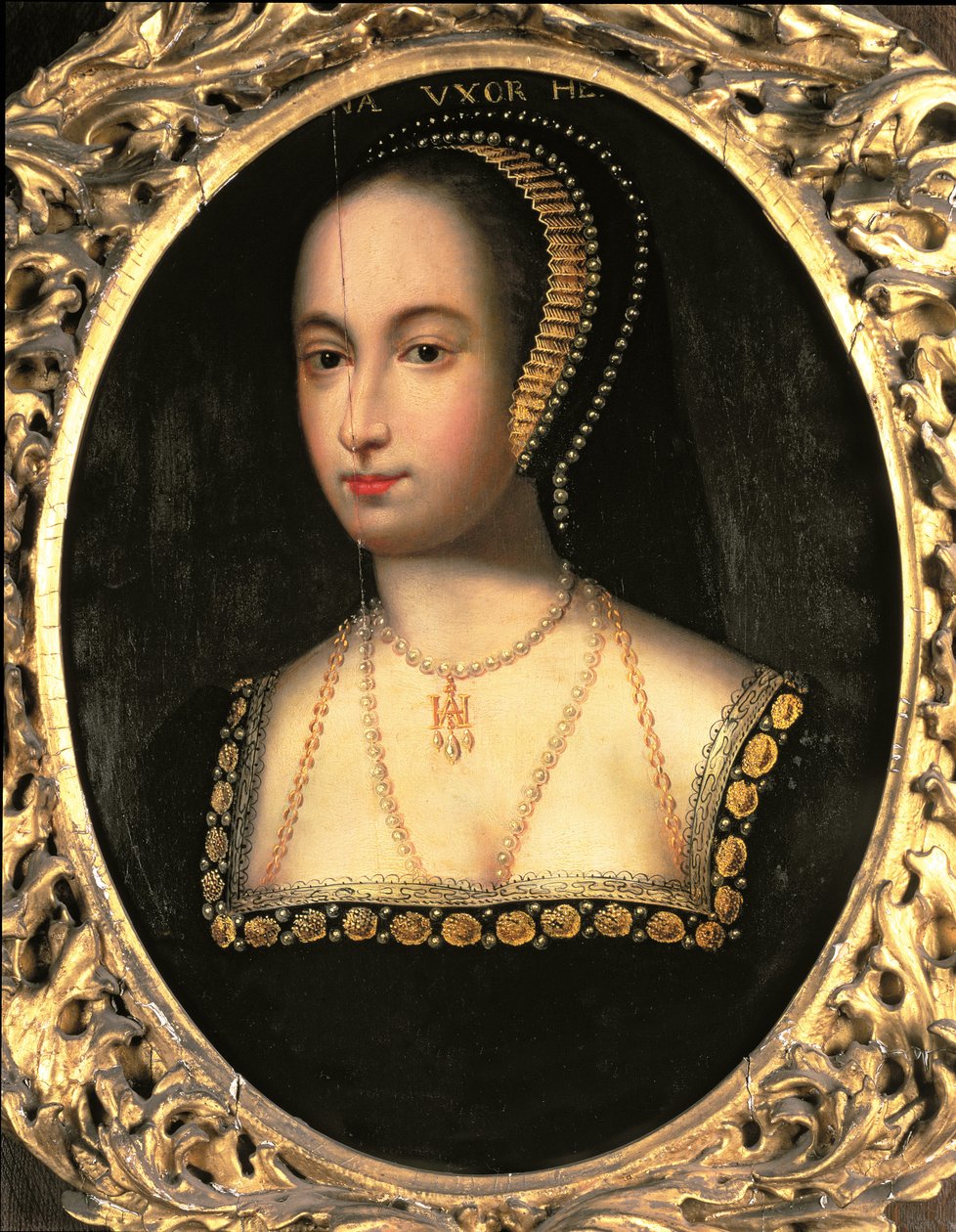 Anne Boleyn的肖像（约1507-36），1533年 作者 英语学校