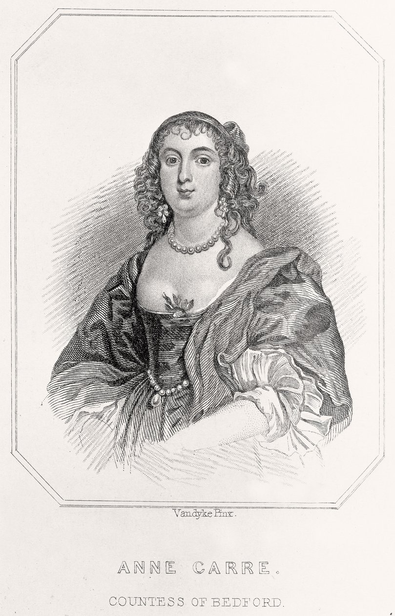 安妮·卡雷（Anne Carre）的画像，贝德福德伯爵夫人，1835年 作者 英语学校