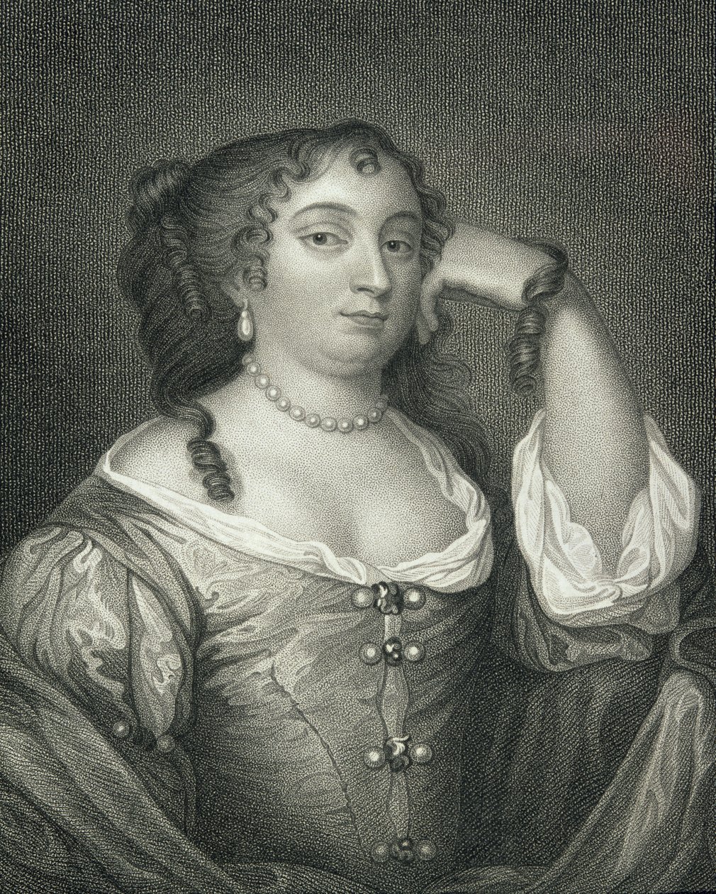 约翰公爵夫人安妮·海德（1637-71）的肖像，来自&39;洛奇的英国肖像&39;，1823年 作者 英语学校