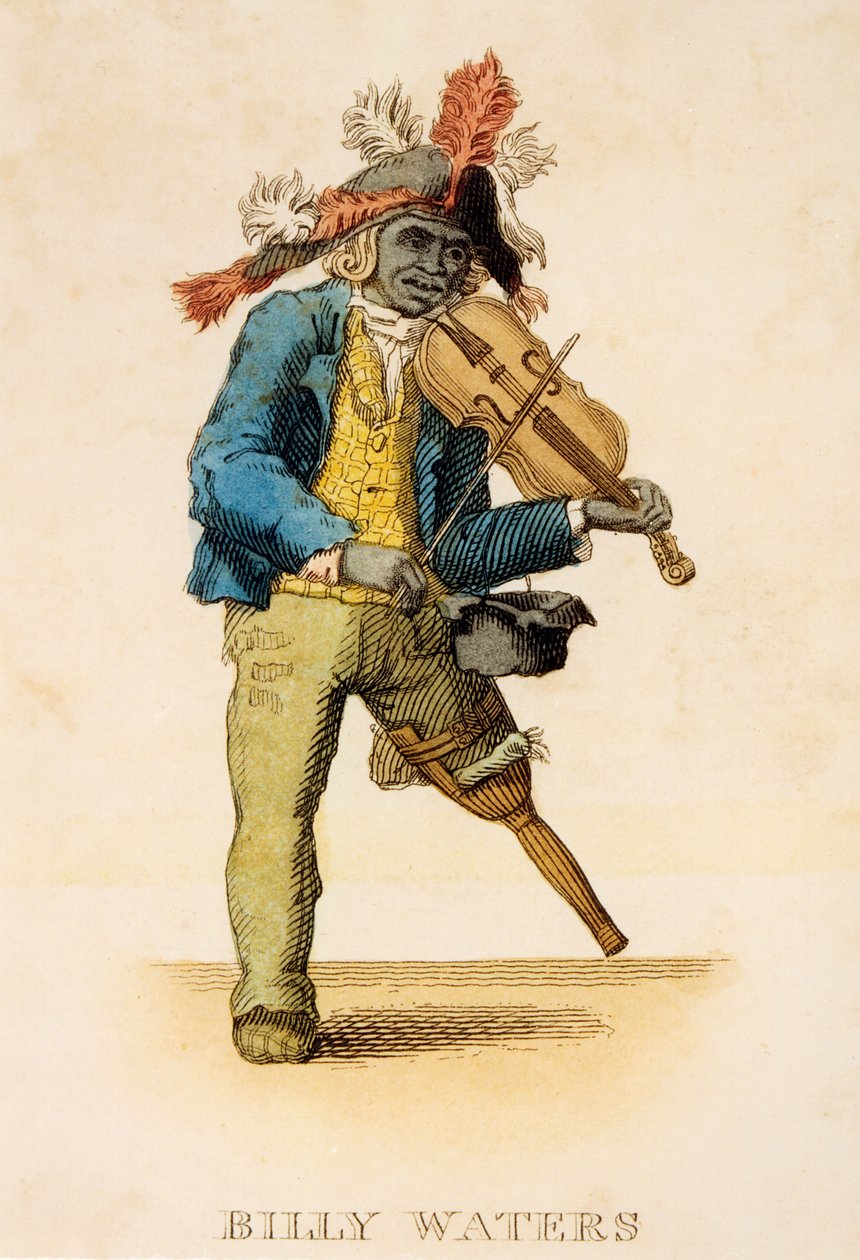Billy Waters的肖像，1820年（用wc蚀刻和雕刻） 作者 英语学校