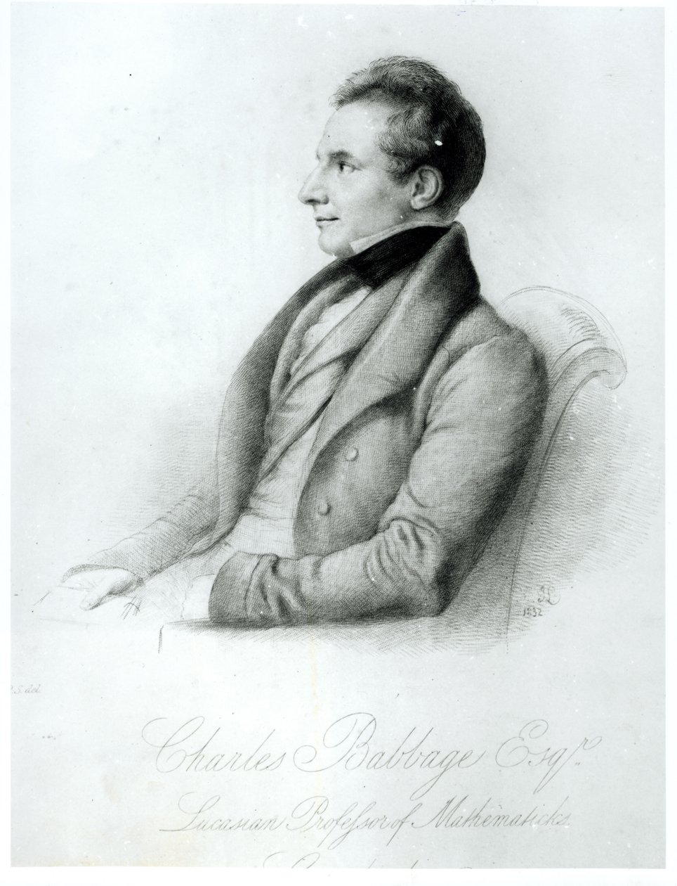 Charles Babbage（1792-1871）1832年的肖像 作者 英语学校