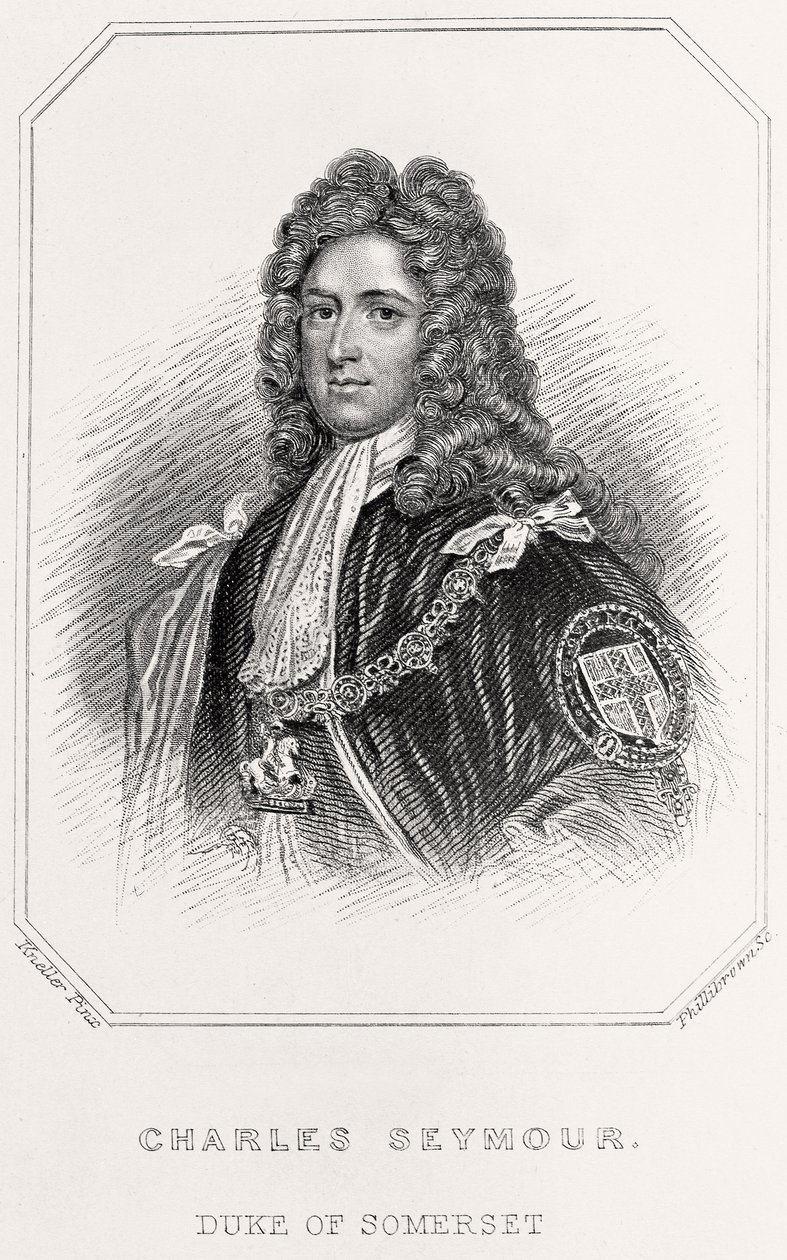萨默塞特公爵查尔斯·西摩的肖像，1835年 作者 英语学校