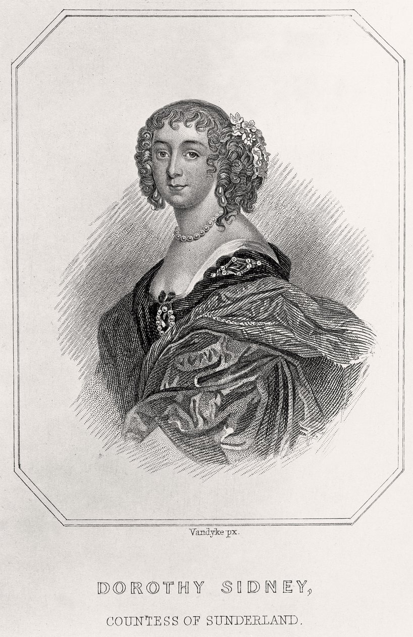 多萝西·悉尼的肖像，桑德兰伯爵夫人，1835年 作者 英语学校