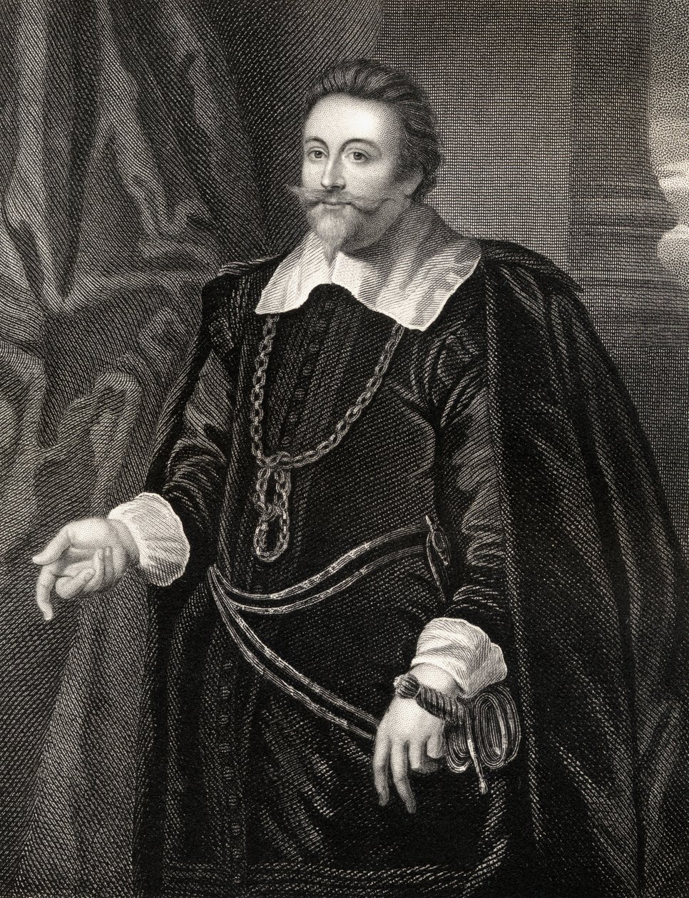 Francis Cottington的肖像，来自Lodges British Portraits，1823 作者 英语学校