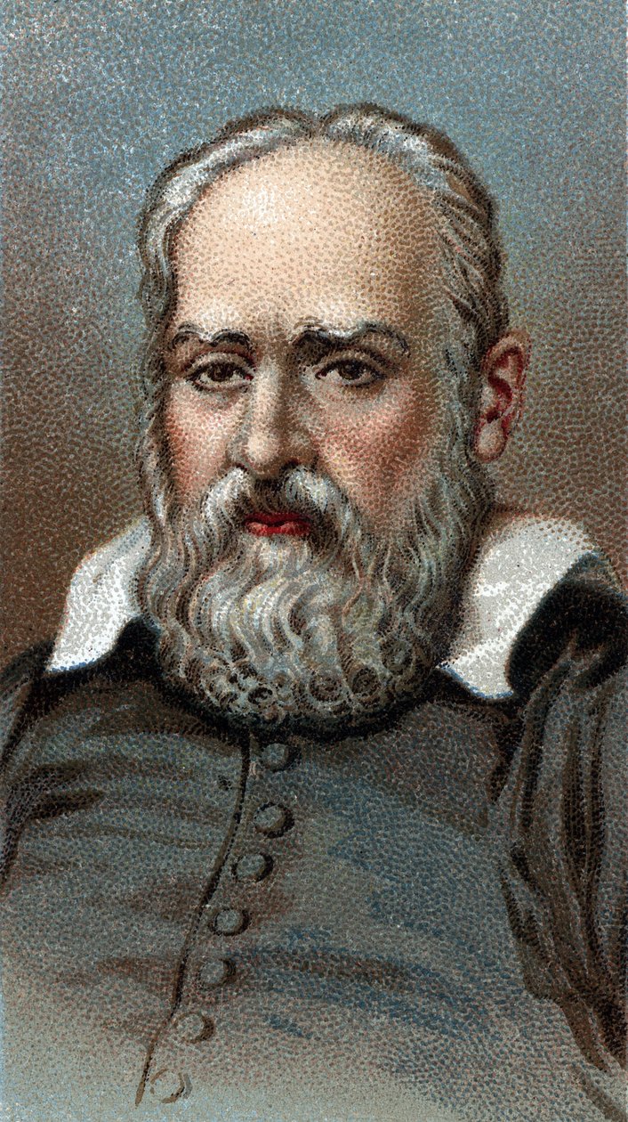 Portrait of Galilee - Galileo Galilei - From series “” Leaders of Men”” - Chromolithography - English School, 20th century - 作者 英语学校