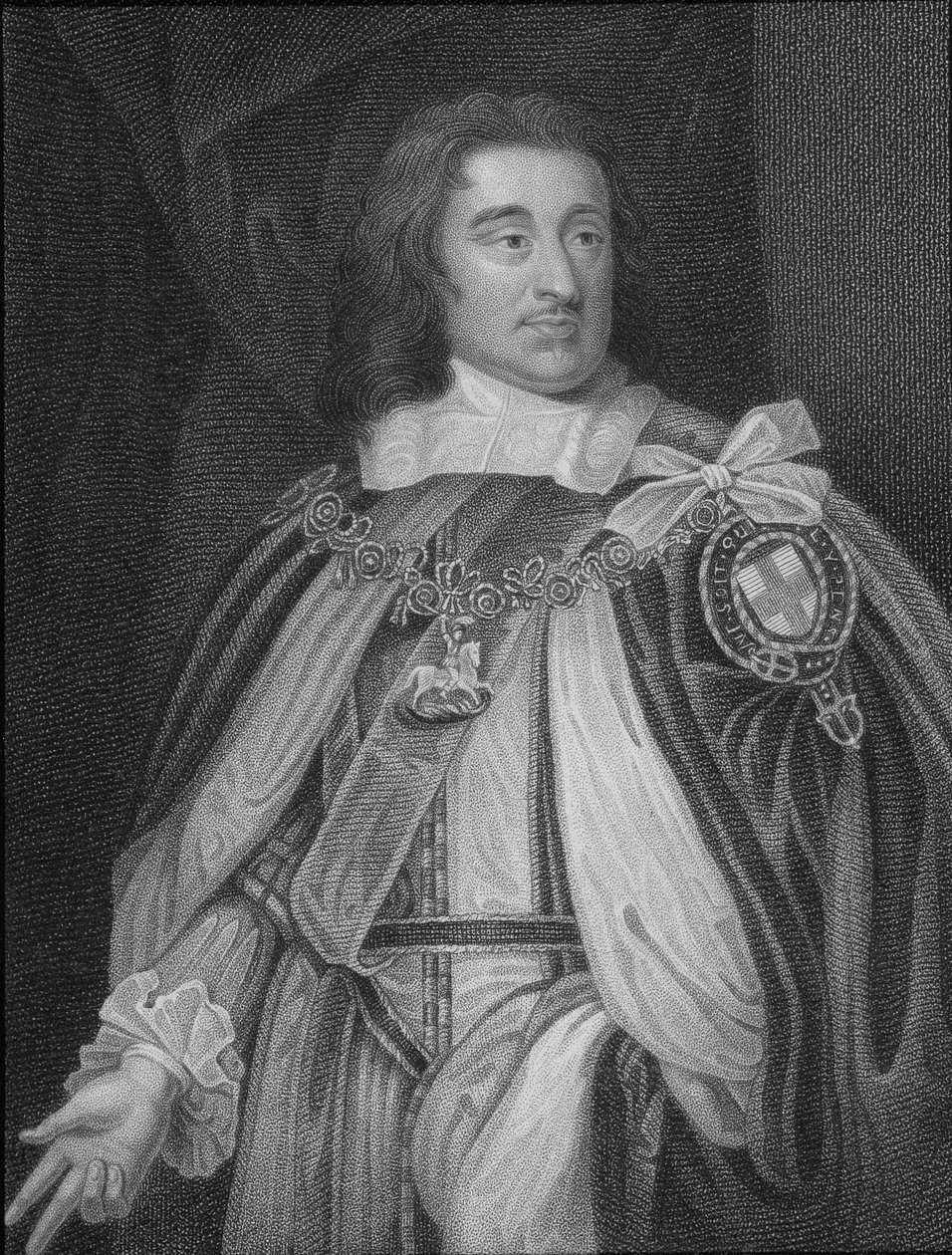 George Monck（1608-70）的肖像，来自&39;Lodge&39;s British Portraits&39;，1823（litho） 作者 英语学校