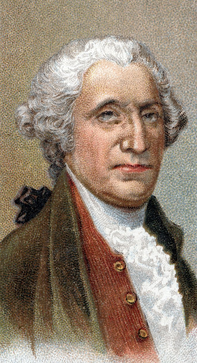Portrait of George Washington (1732-1799), American politician and military leader, first president of the United States of America - From series “” Leaders of Men”” - Chromolithography - English School, 20th century - 作者 英语学校