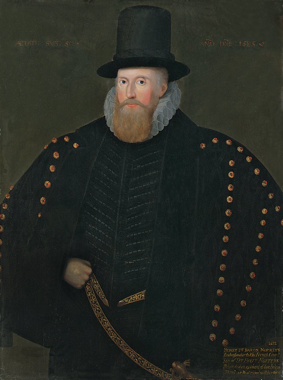 雷科特（Rycote）的诺里斯第一男爵亨利（Henry）的肖像，1585年 作者 英语学校