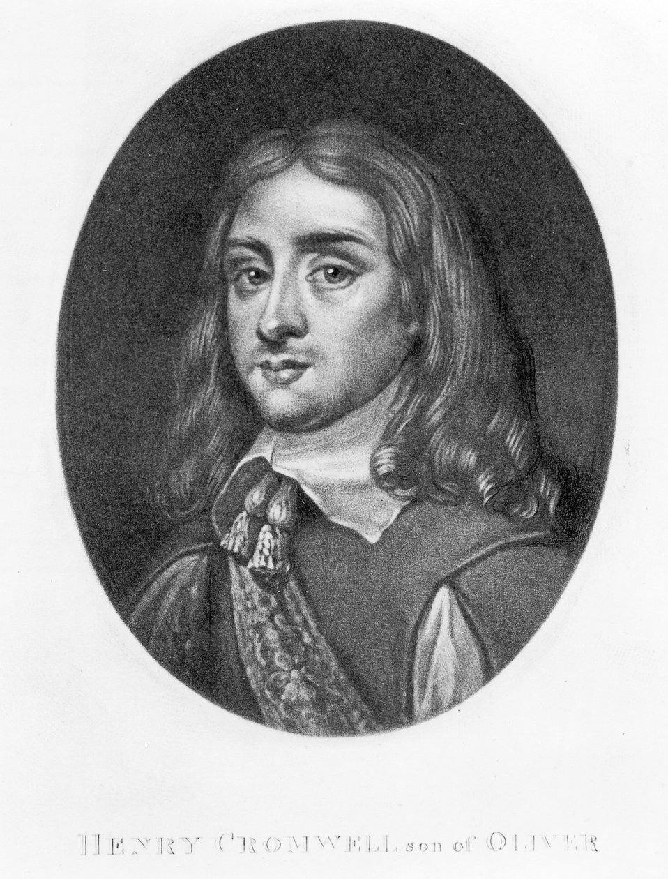 Henry Cromwell（1628-74）的肖像，由Richard Earlom（1743-1822）和Charles Turner（c.1773-1857）（mezzotint）刻。 作者 英语学校