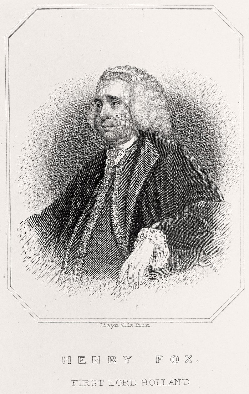 亨利·福克斯（Henry Fox）的肖像，荷兰第一勋爵，1835年 作者 英语学校
