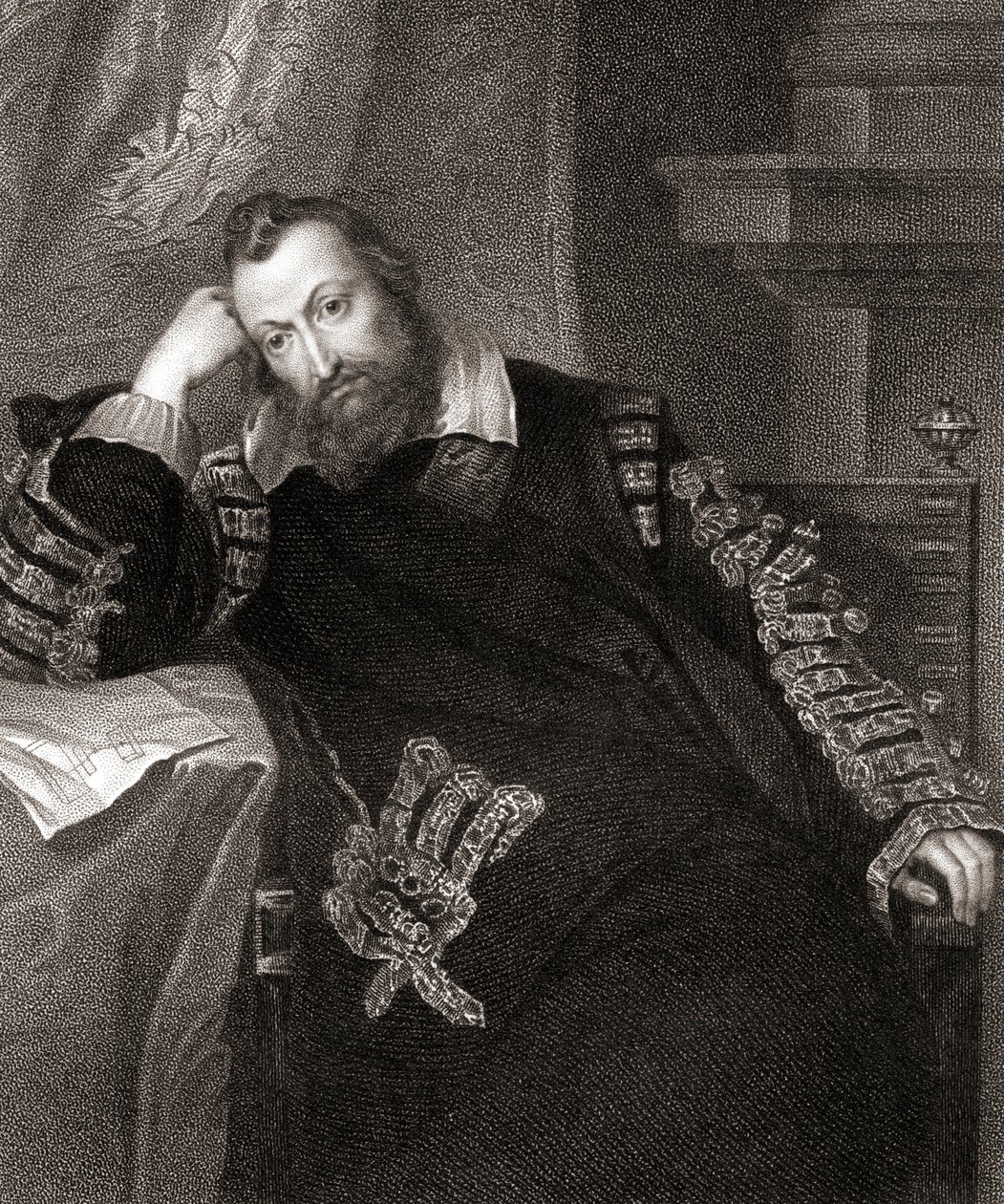 亨利珀西的肖像，来自Lodges British Portraits，1823 作者 英语学校