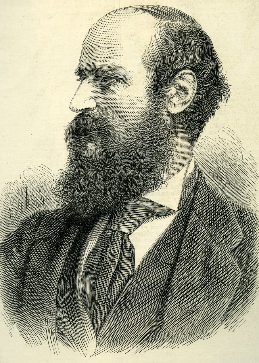 John Bagnold Burgess的肖像，1877年 作者 英语学校