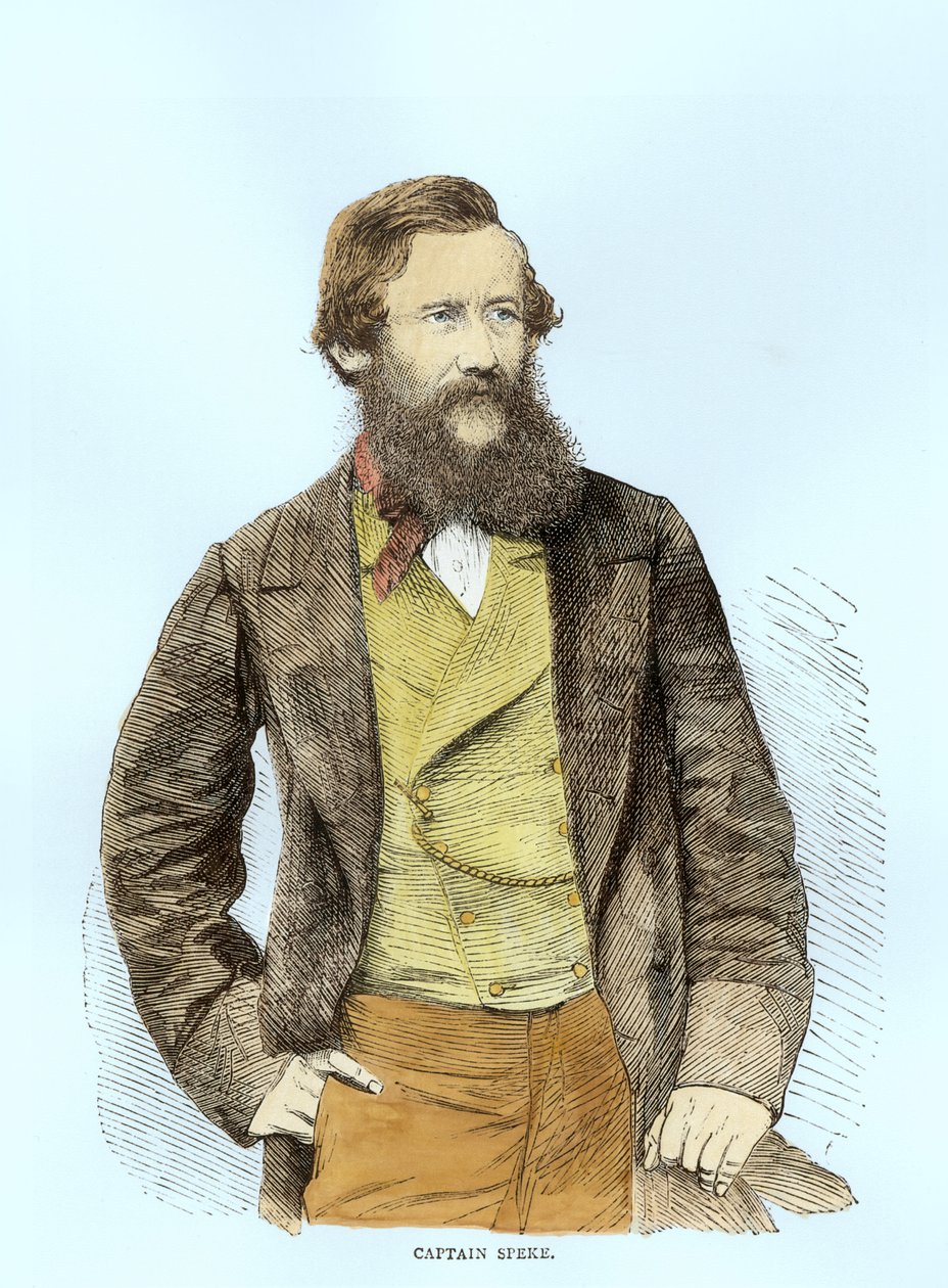 John Hanning Speke的肖像（1827-64）（后期着色） 作者 英语学校