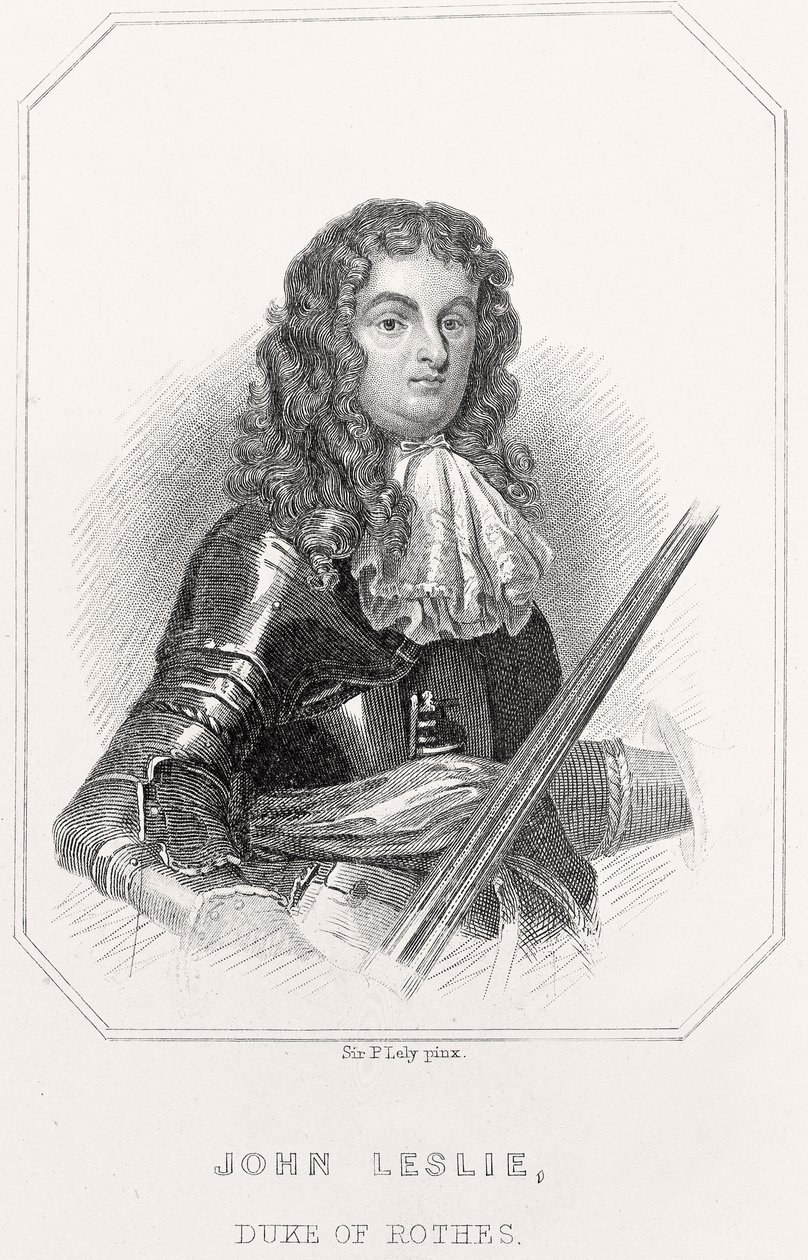 约翰·莱斯利（John Leslie）的肖像，腐烂公爵，1835年 作者 英语学校