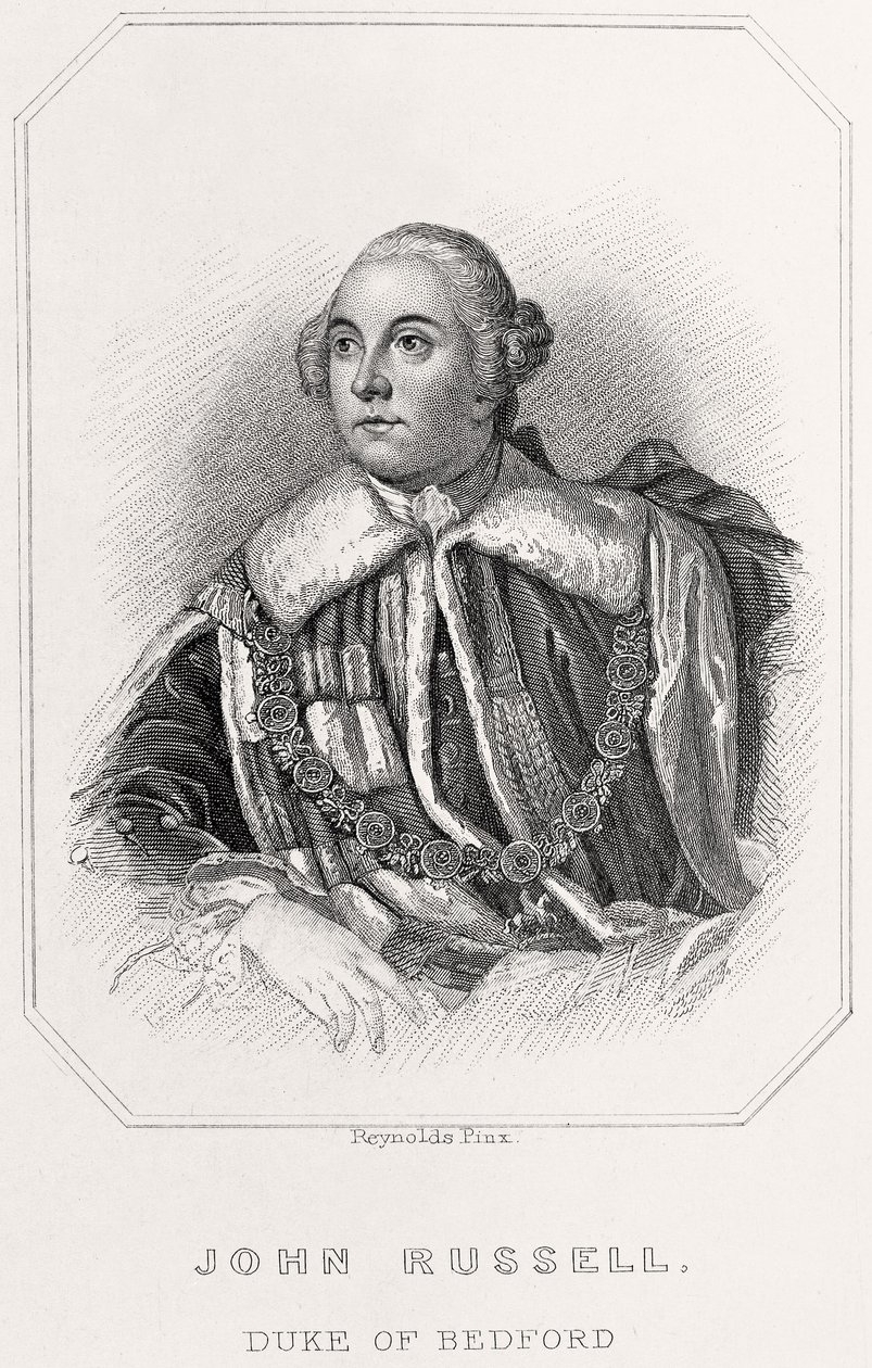 贝德福德公爵约翰·罗素（John Russell）肖像，1835年 作者 英语学校