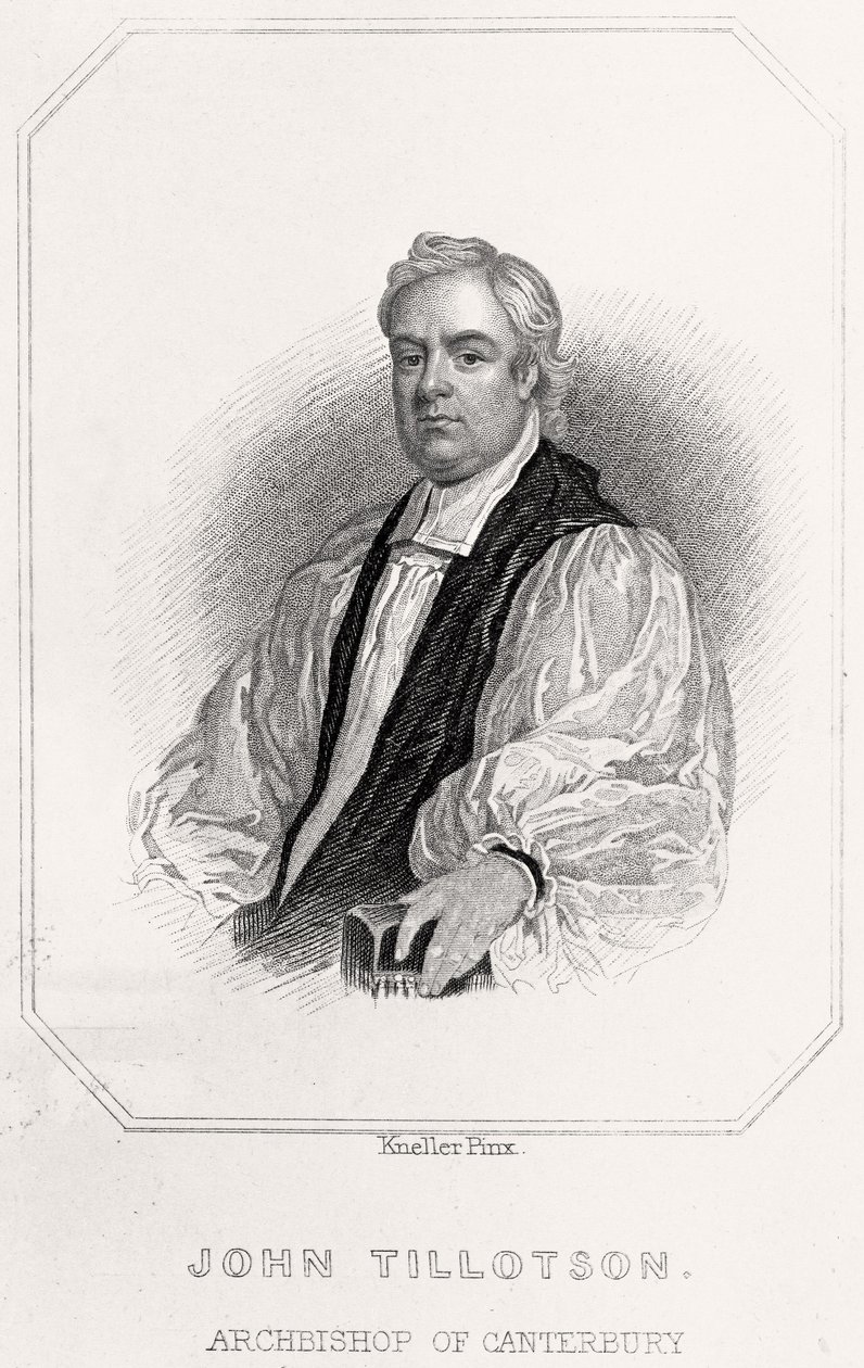 约翰·蒂罗森（John Tillotson）肖像，坎特伯雷大主教，1835年 作者 英语学校