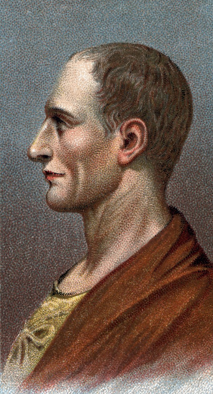 Portrait of Jules Cesar - Julius Caesar - From series “” Leaders of Men”” - Chromolithography - English School, 20th century - 作者 英语学校