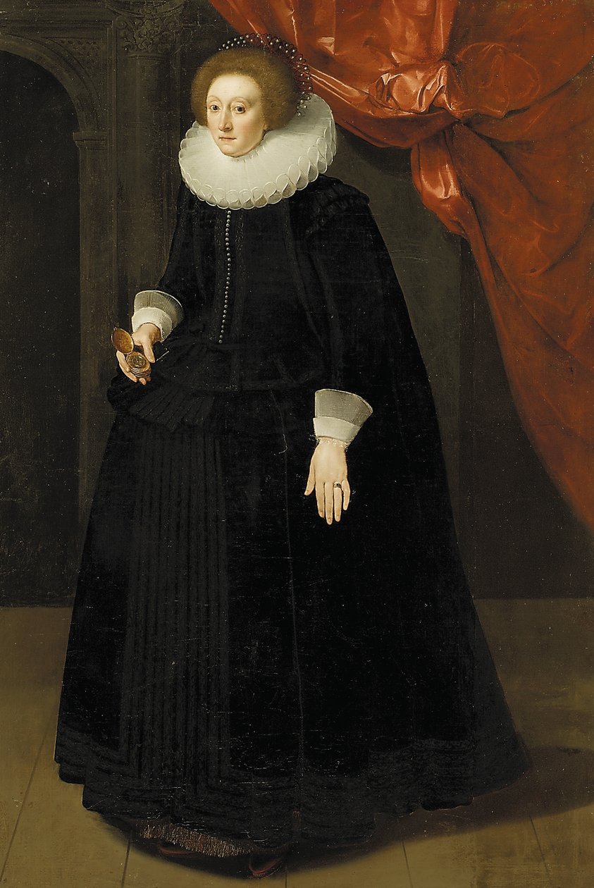 怀有夫人肖像，约1630年 作者 英语学校