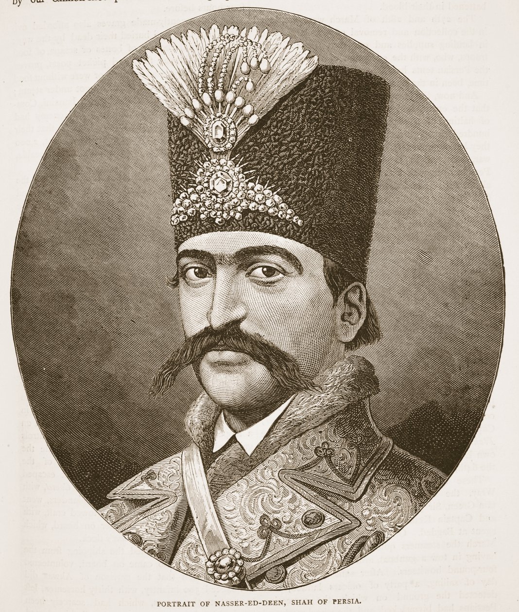 Nasser-ed-Deen画象，波斯的Shah，从卡塞尔斯的例证说明了英国的历史 作者 英语学校