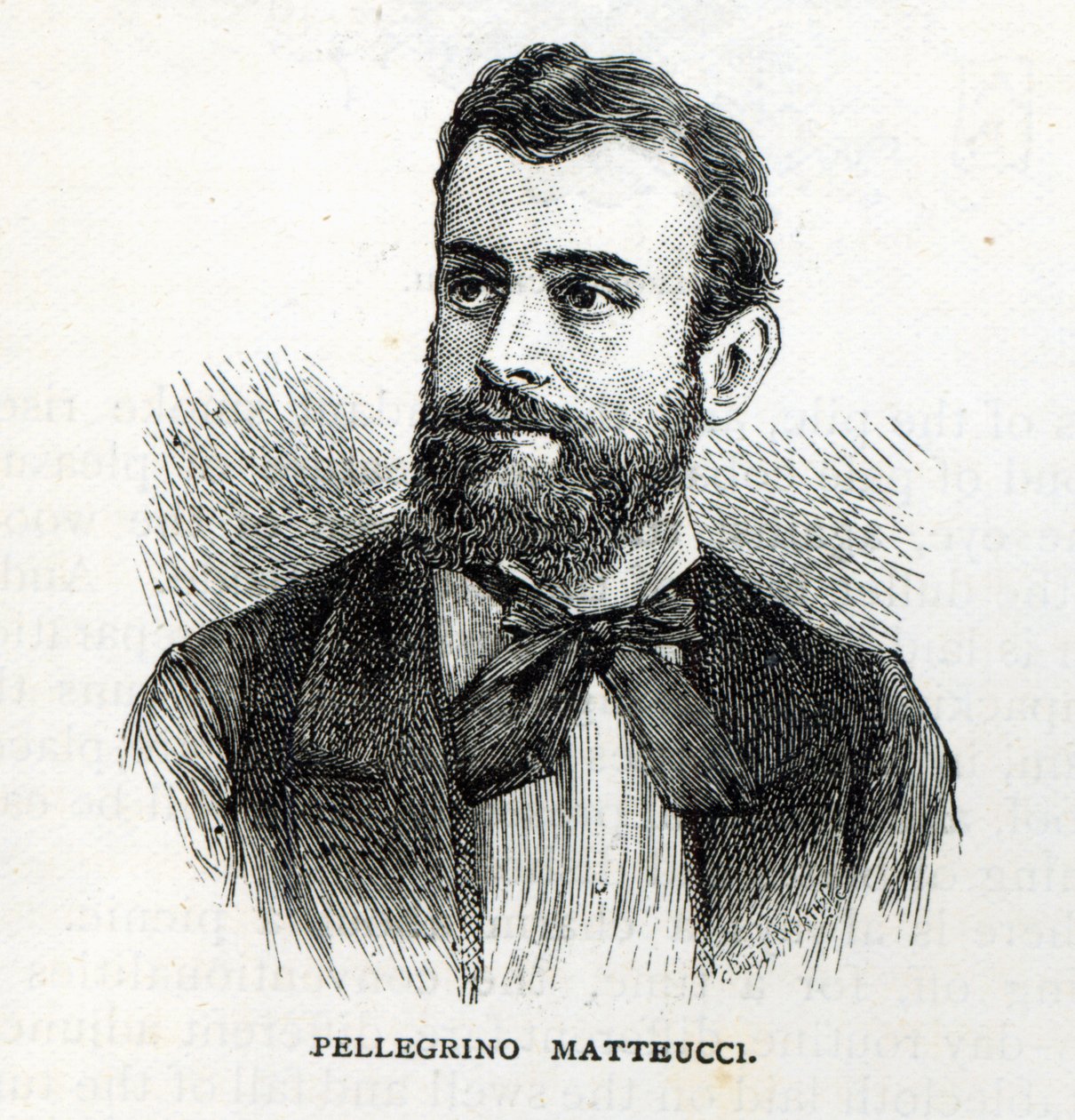 Pellegrino Matteucci的肖像，来自1888年的“休闲时光” 作者 英语学校
